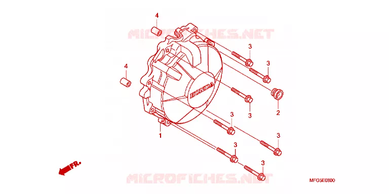 ALTERNATOR COVER Honda MOTO 600 HORNET 2013  CB600FD_BR