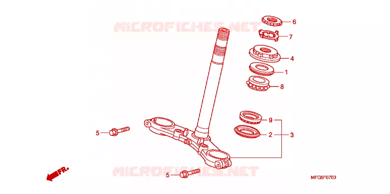 STEERING STEM Honda MOTO 600 HORNET 2013  CB600FD_BR