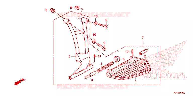 FOOT REST Honda SCOOTER 125 ACTIVA 2014  SCV125E
