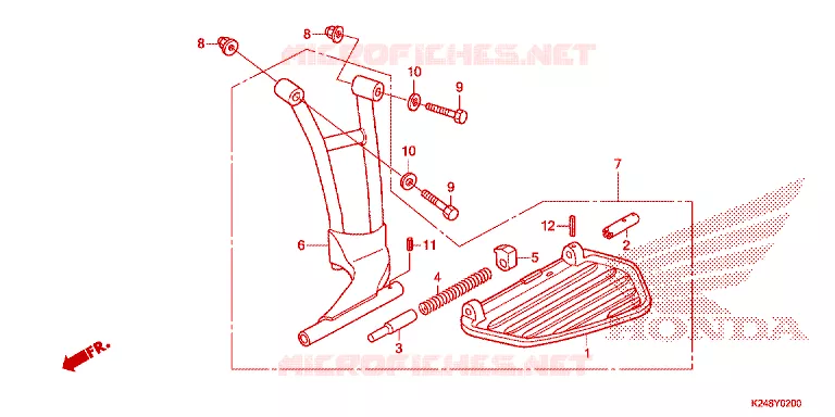 FOOT REST Honda SCOOTER 125 ACTIVA 2017  SCV125G