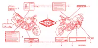 CAUTION LABEL for Honda CB 1300 SUPER FOUR 2007
