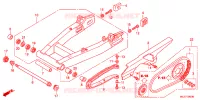 SWINGARM   CHAIN CASE for Honda CB 1300 SUPER FOUR 2007