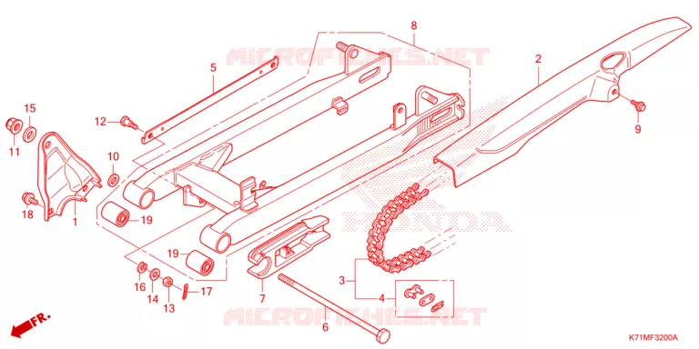 SWING ARM Honda MOTO 110 WAVE 2023  AFS110MCSN_MA