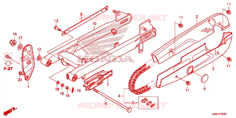 SWING ARM Honda MOTO 110 WAVE 2017  AFS110KDFJ_2TH