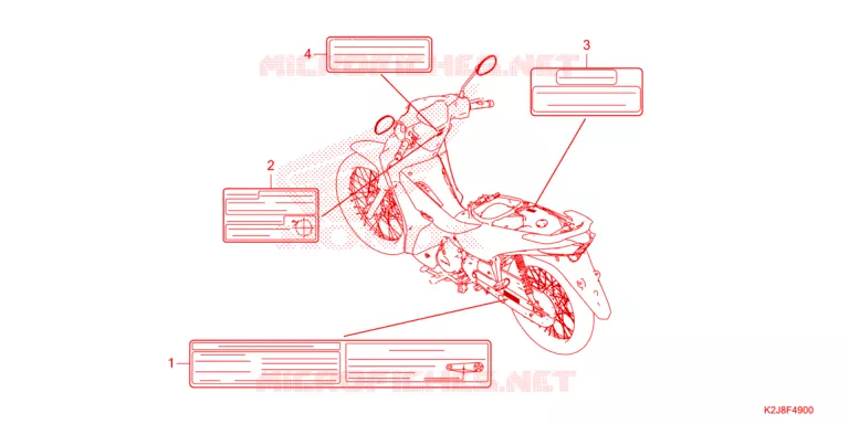 CAUTION LABEL Honda MOTO 110 WAVE 2023  AFS110MSFP