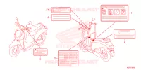 CAUTION LABEL for Honda SCOOPY 110 URBAN 2024