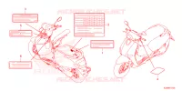 CAUTION LABEL for Honda GIORNO 125 CBS 2023