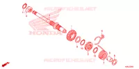 KICKSTARTER AXLE for Honda WAVE 110 Front brake drum, Kick start, Spoked wheels 2020