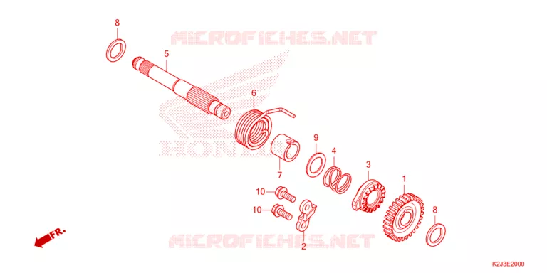 KICKSTARTER AXLE Honda MOTO 110 WAVE 2022  AFS110MSFN
