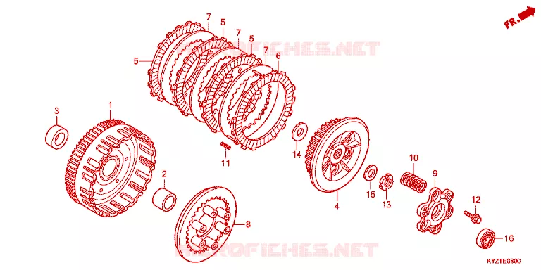 CLUTCH Honda MOTO 125 WAVE 2014  AFS125CSFE