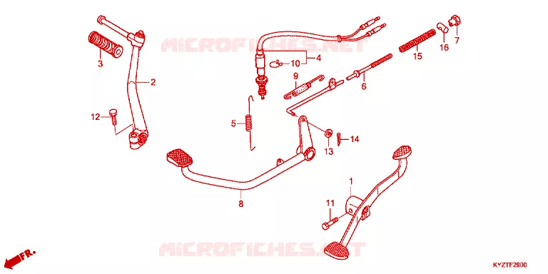 PEDAL Honda MOTO 125 WAVE 2015  AFS125CSFE