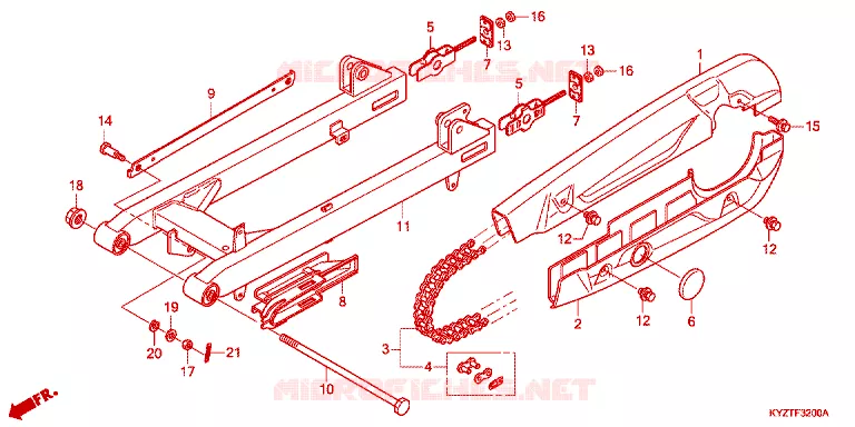 SWING ARM Honda MOTO 125 WAVE 2014  AFS125CSFE