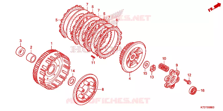 CLUTCH Honda MOTO 125 WAVE 2021  AFS125CSFM
