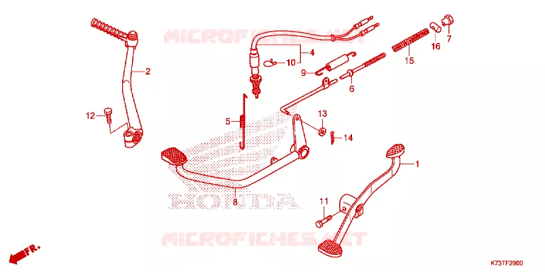 PEDAL Honda MOTO 125 WAVE 2022  AFS125CSFM