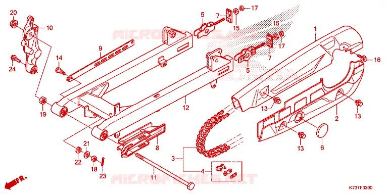 SWING ARM Honda MOTO 125 WAVE 2022  AFS125CSFM
