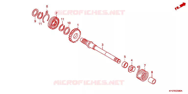 KICKSTARTER AXLE Honda MOTO 125 WAVE 2012  AFS125MSFC