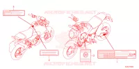CAUTION LABEL for Honda MSX GROM 125 2024