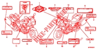     ETIQUETTE DE PRECAUTIONS (CB1300S/SA/TA) for Honda CB 1300 SUPER BOL DOR 2011