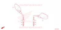 MIRROR for Honda CR 650 R E-CLUTCH 2024