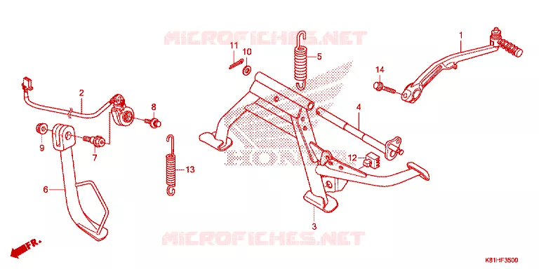 STAND - KICK STARTER ARM Honda SCOOTER 110 BEAT 2019  ACH110CSFK_PH