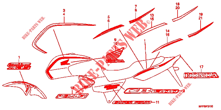     MARQUE (CB1300/A) for Honda CB 1300 SUPER FOUR 2011