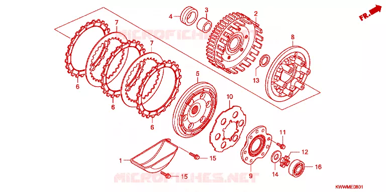 CLUTCH Honda MOTO 110 WAVE 2012  AFP110MCSC