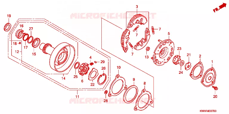 ONE WAY CLUTCH Honda MOTO 110 WAVE 2012  AFP110MCSC