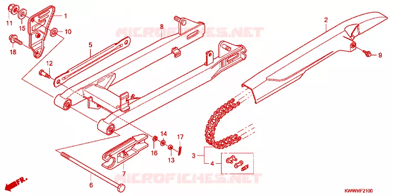SWING ARM Honda MOTO 110 WAVE 2012  AFP110MCSC