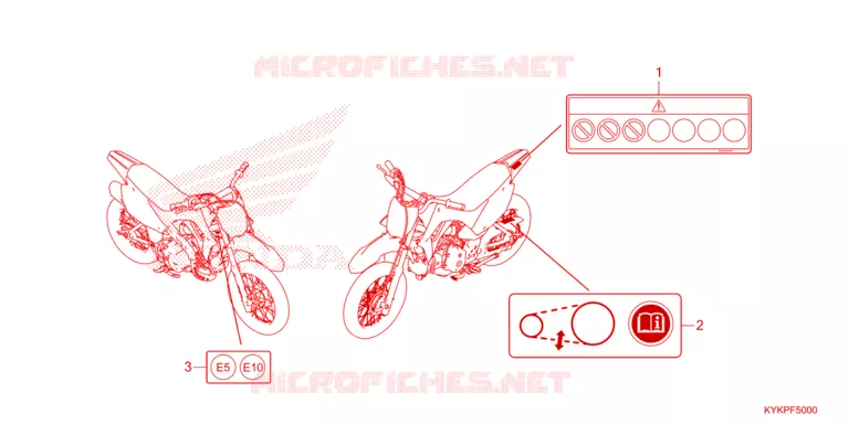 CAUTION LABEL Honda MOTO 110 CRF 2025  CRF110FS