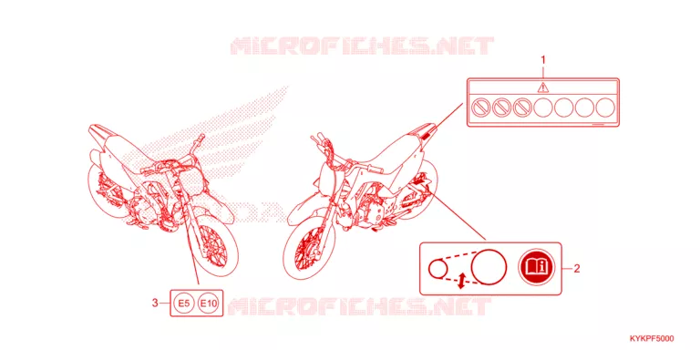 CAUTION LABEL Honda MOTO 110 CRF 2025  CRF110FS