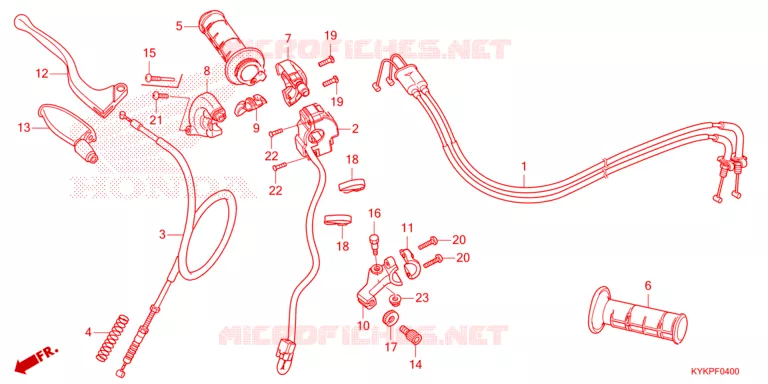 HANDLE LEVER - CABLE - SWITCH Honda MOTO 110 CRF 2025  CRF110FS
