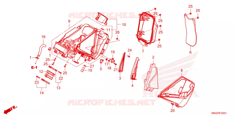 --- AIR CLEANER (CRF450RS/RWES/RXS) Honda MOTO 450 CRF 2025  CRF450RWES