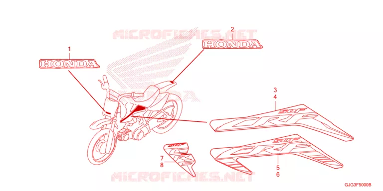 STICKERS Honda MOTO 50 CRF 2025  CRF50FS