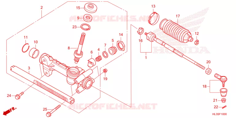 STEERING RACK - TIE ROD Honda ATV 700 PIONEER 2025  SXS700M2DS