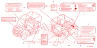 CAUTION LABEL for Honda PIONEER 700 M2 FOREST 2025