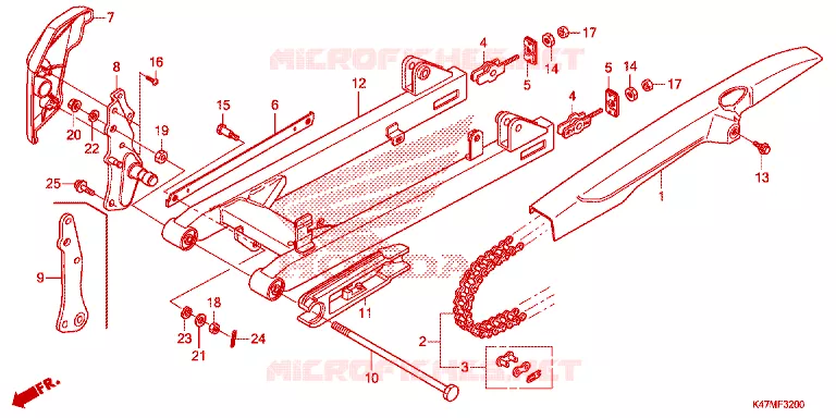 SWING ARM Honda MOTO 125 DASH 2023  AFP125CRFN