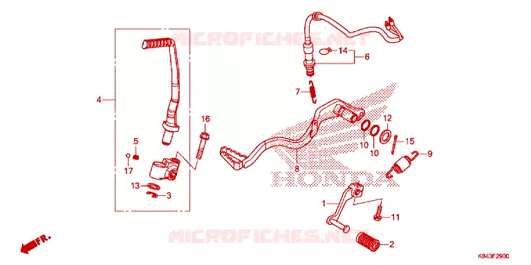 PEDAL Honda MOTO 150 CRF 2020  CRF150LL