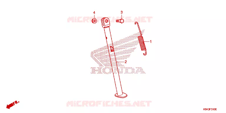 SIDE STAND Honda MOTO 150 CRF 2020  CRF150LL
