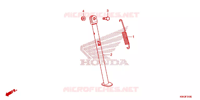 SIDE STAND Honda MOTO 150 CRF 2022  CRF150LN