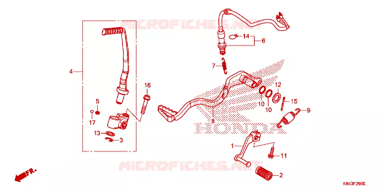 PEDAL Honda MOTO 150 CRF 2024  CRF150LN