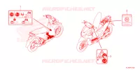 CAUTION LABEL for Honda BEAT 110 2025