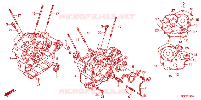 CRANKCASE Honda MOTO 700 TRANSALP 2011  XL700VB