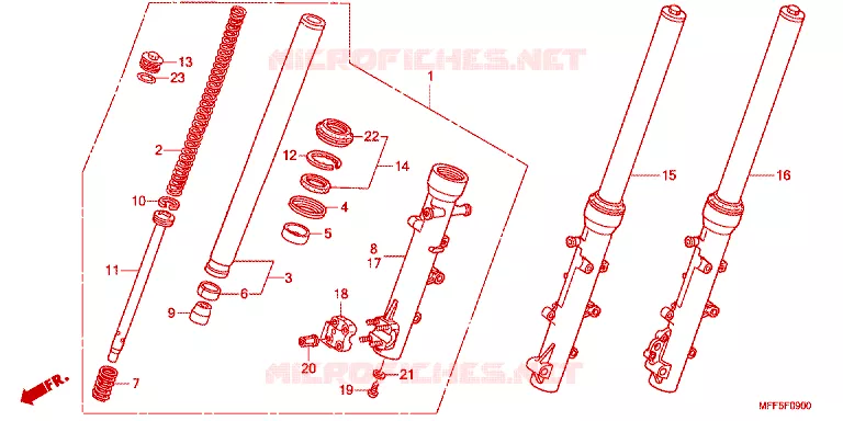 FRONT FORK Honda MOTO 700 TRANSALP 2011  XL700VB