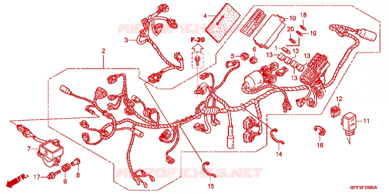 WIRE HARNESS Honda MOTO 700 TRANSALP 2011  XL700VB