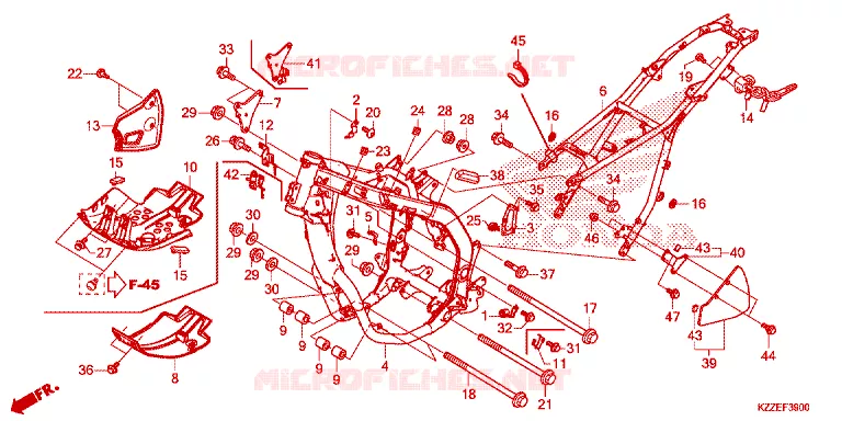 FRAME Honda MOTO 250 CRF 2017  CRF250LH