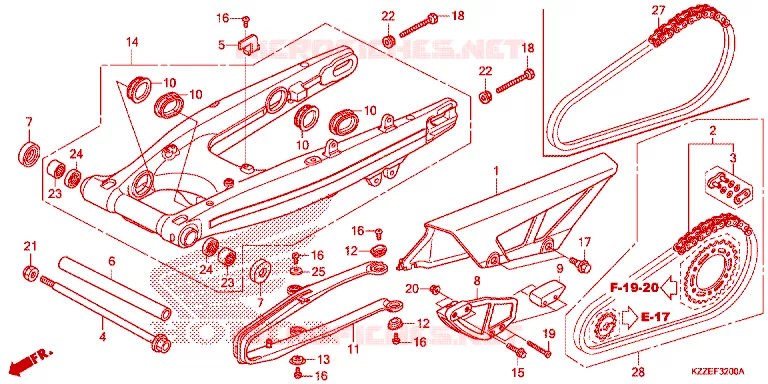 SWING ARM Honda MOTO 250 CRF 2017  CRF250LH