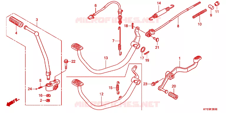 PEDAL Honda MOTO 150 MEGA-PRO 2011  GL150MCB