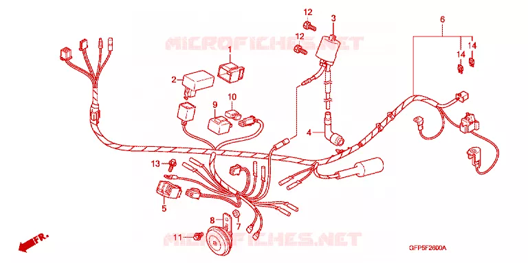 WIRE HARNESS Honda MOTO 100 POP 2009  RF1009