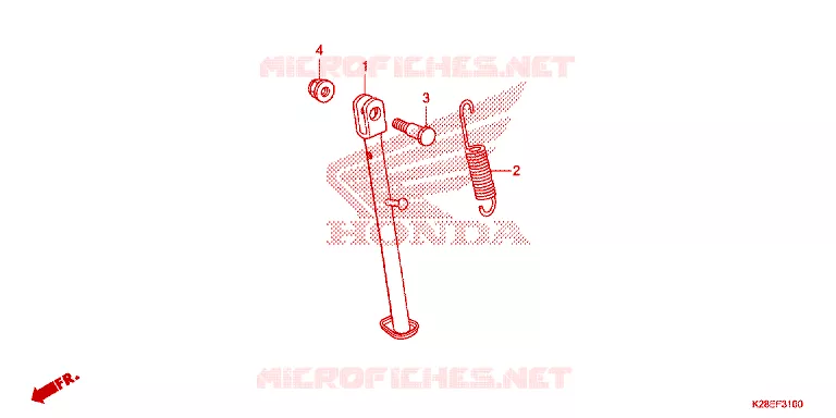 SIDE STAND Honda MOTO 125 CRF 2024  CRF125FP
