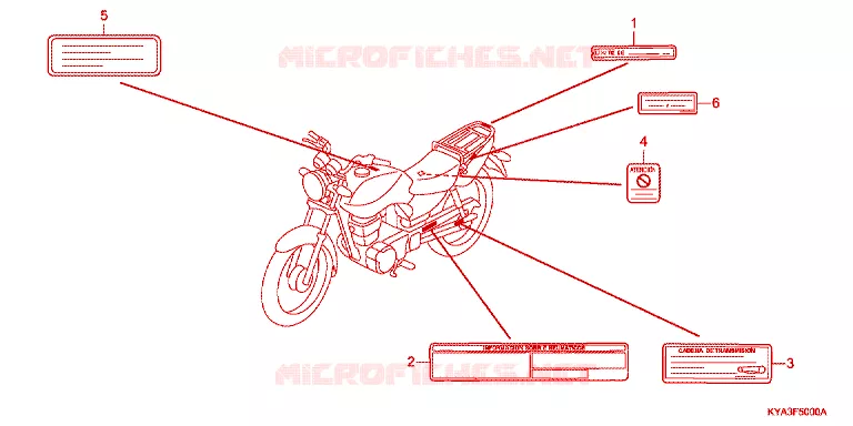 CAUTION LABEL Honda MOTO 150 GL 2012  GL1501WHC